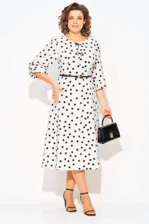 Платье Лилиана 1511Л молочный+горох Платье Лилиана 1511Л молочный+горох