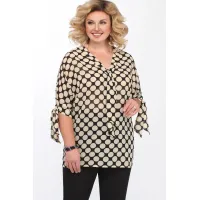 Блузка Matini 41322 бежевые горохи
