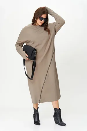 Платье Sova 11255 серый песок