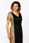 Платье Mira Fashion 5632 черный+золото Платье Mira Fashion 5632 черный+золото