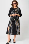 Платье Eva Grant 7220Л черный+принт Платье Eva Grant 7220Л черный+принт