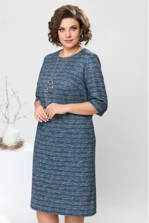 Платье Romanovich 1-2639 синий меланж