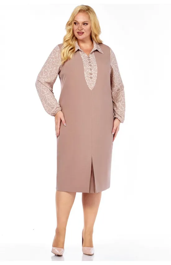 Платье Линия-Л Б-2040 светло-коричневый