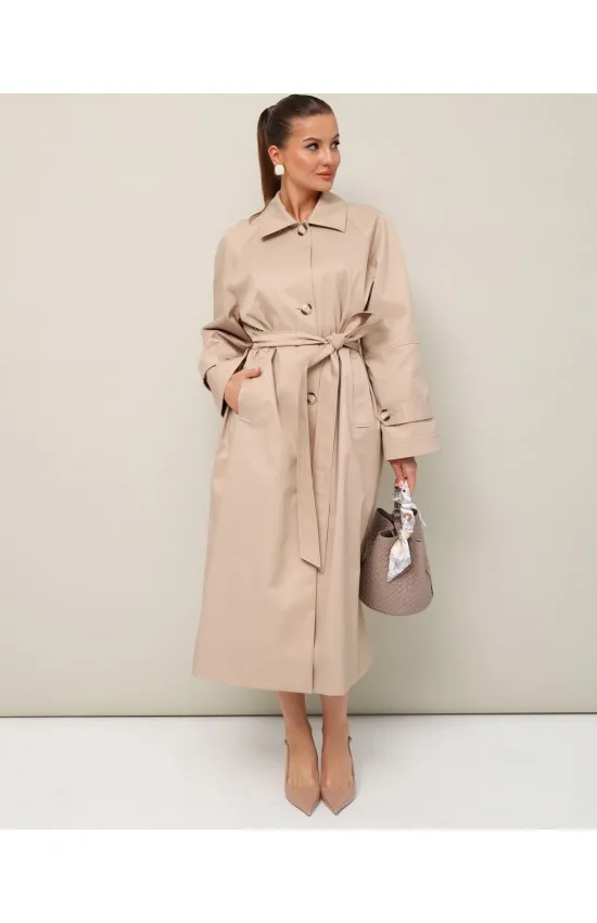 Плащ Pur Pur 11-413 Светло-бежевый Плащ Pur Pur 11-413 Светло-бежевый