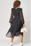 Платье Eva Grant 7297В черный в белый горох Платье Eva Grant 7297В черный в белый горох