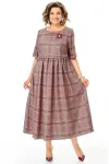 Платье Michel Chic 2132-2 брусничный, клетка Платье Michel Chic 2132-2 брусничный, клетка