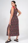 Платье Alani 2354 черный+красный и белый