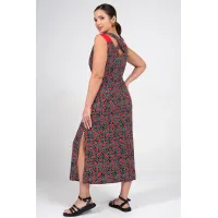 Платье Alani 2354 черный+красный и белый