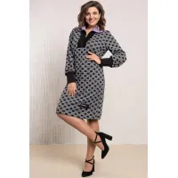 Платье Avanti 124-1 чёрно-лавандовый