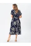 Платье Your Size 2256/170 Цветочный принт на темно-синем