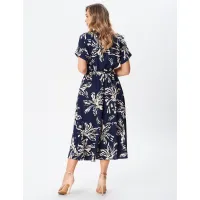 Платье Your Size 2256/170 Цветочный принт на темно-синем