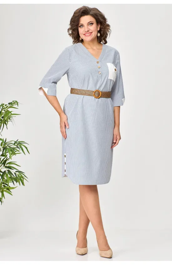 Платье Moda-Versal 2393 молочно-голубой new