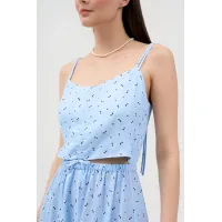 Платье Lenata 16501 голубой с рисунком