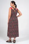 Платье Alani 2354 черный+красный и белый
