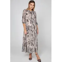 Платье Bazalini 5010 бежевый+принт Платье Bazalini 5010 бежевый+принт