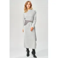 Платье Laikony 573 серый диагональ
