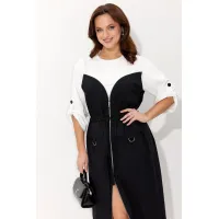Платье Лиона-Стиль 970 черный с белым