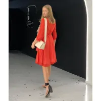 Платье I3I Fashion 102/2 красное в белый горошек