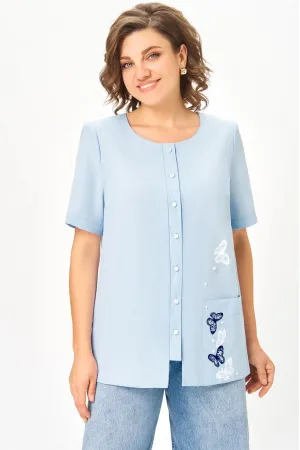Блузка Дали 5768 голубая