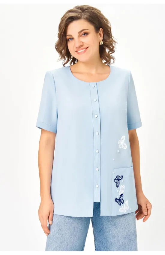 Блузка Дали 5768 голубая
