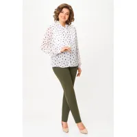 Блузка Дали 7011.1 белый в горох