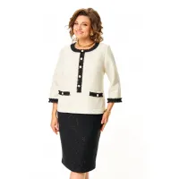 Платье Vi Oro 1216-2 молочный-черный