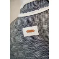 Пальто Lokka 1725 серый/белый/клетка