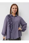 Блузка Condra Deluxe 16300 серый-фиолетовый