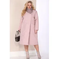 Пальто Shetti 2113 пудра+темная пудра