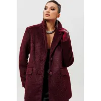 Пальто Mislana 1148 бордовый Пальто Mislana 1148 бордовый