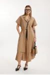 Платье Kaloris 2305 коричнево-бежевый