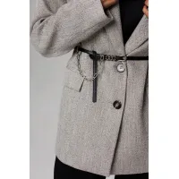 Пиджак Laikony L-363 серо-бежевый