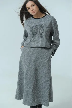 Юбка Ma Cherie 2035 серый