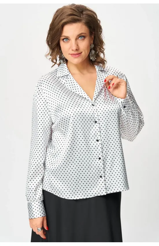 Блузка Svetlana Style 2173 белый в горох