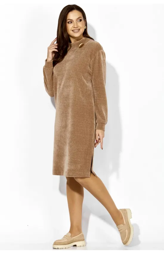 Платье Таиер 1410 полоска, бежевый Платье Таиер 1410 полоска, бежевый