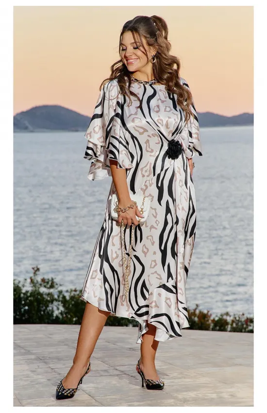 Платье Vittoria Queen 23803* диз.жемчужный+беж+черный