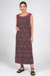 Платье Alani 2354 черный+красный и белый
