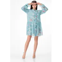 Платье Anelli 1019 бирюзовый