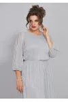 Платье Mira Fashion 5446-3 серебро