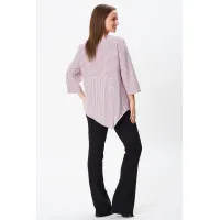 Блузка Modema 769-2 розово-серая полоска