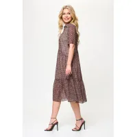 Платье Talia Fashion 424 геометрический принт в черно- коричневых тонах. Платье Talia Fashion 424 геометрический принт в черно- коричневых тонах.