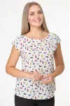 Блузка Modema 212-4 белый-котики