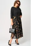 Платье Eva Grant 7216C черый+принт Платье Eva Grant 7216C черый+принт