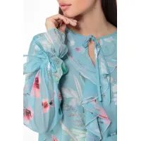 Платье Anelli 1019 бирюзовый