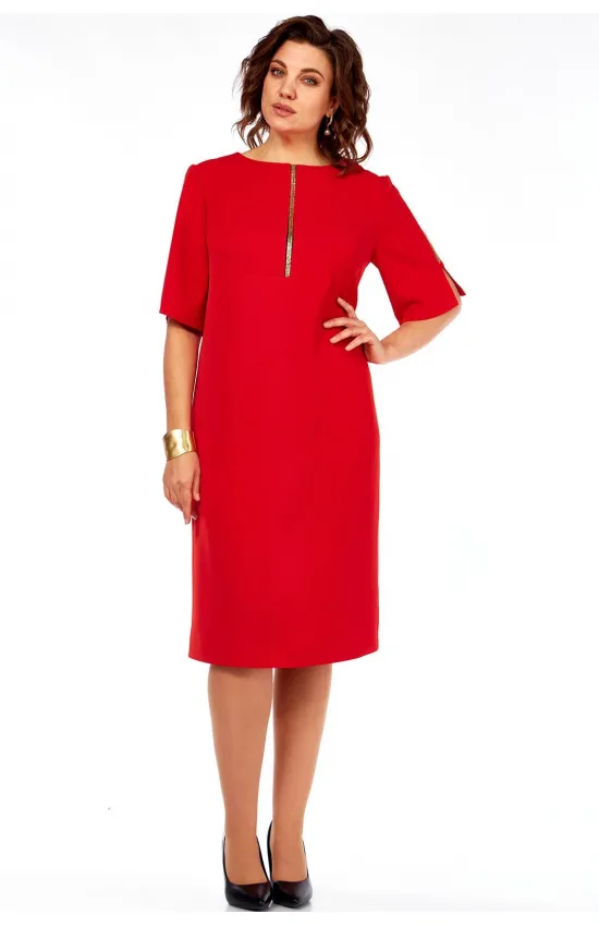Платье Ольга Стиль С984 красный