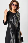 Платье Eva Grant 7220Л черный+принт Платье Eva Grant 7220Л черный+принт