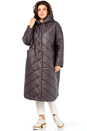 Пальто Диамант 2115 горький шоколад
