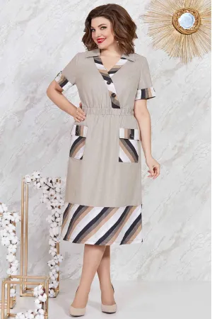 Платье Mira Fashion 5091 бежевый
