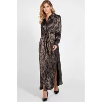 Платье Bazalini 4990 серебро+коричневый