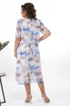 Платье Alani 2370 белый+голубой+бежевый